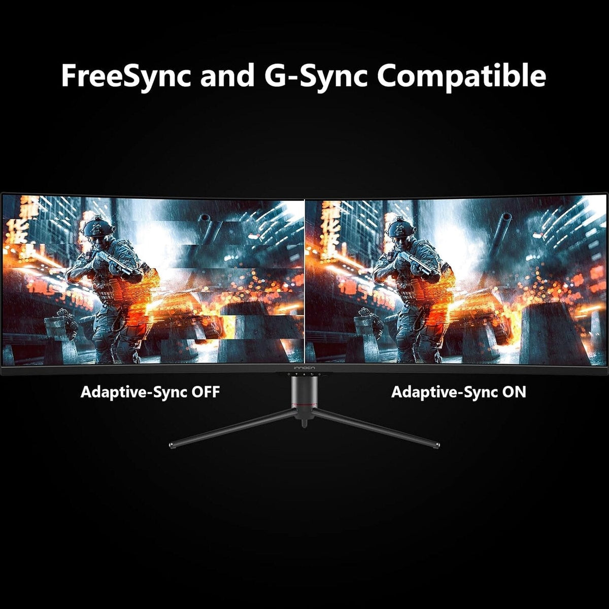 INNOCN 49 Inch Curved Gaming Monitor, 144Hz, HDR400, USB-C - 49C1G