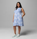 Women's Plus Size Sleeveless Sun Dress - Blue