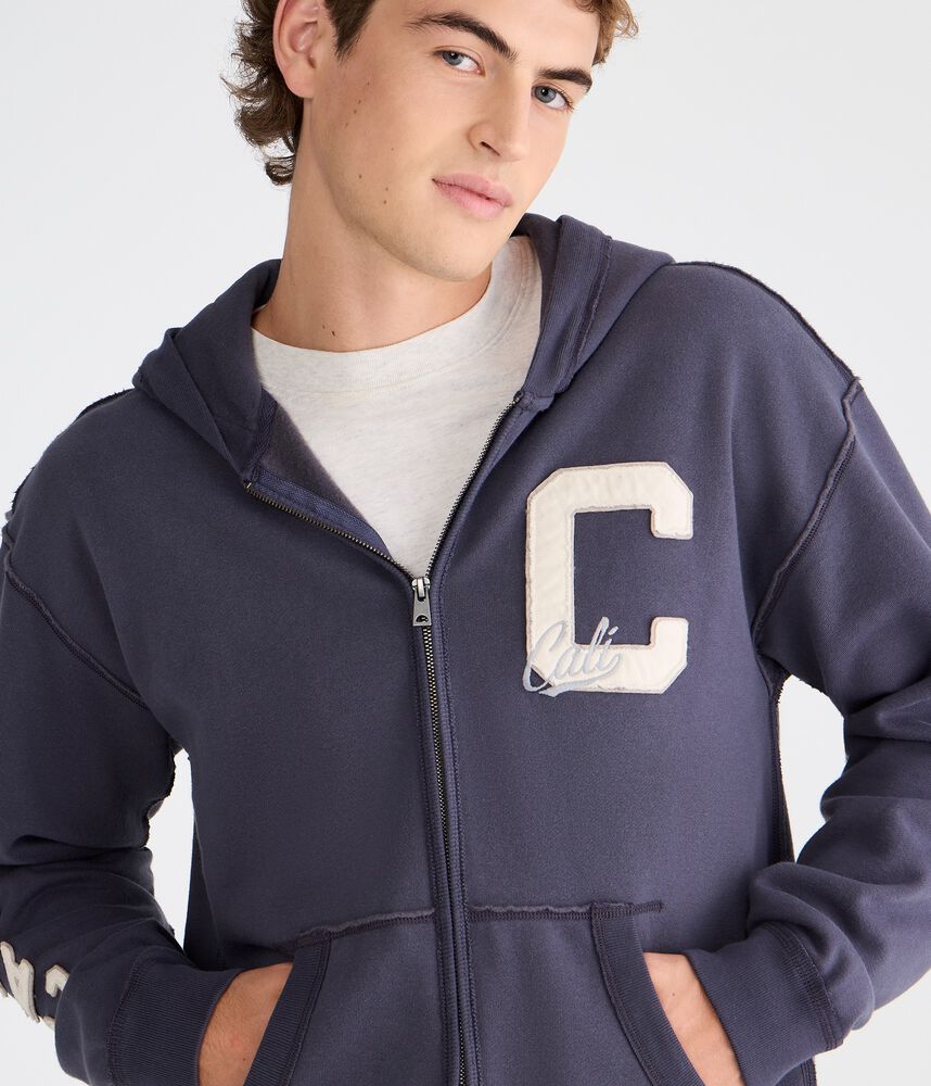Men's Boxy Full-Zip Graphic Hoodie