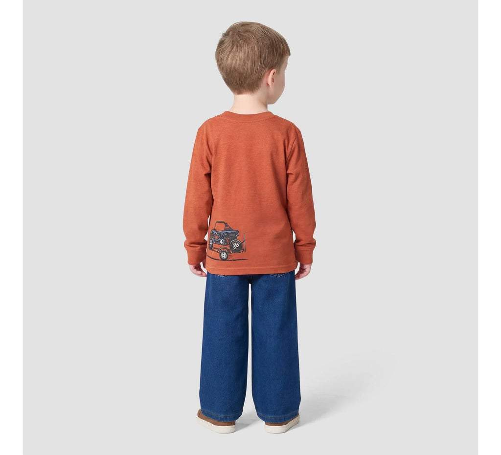 Toddler Boys' Long-Sleeve Tee & Denim Pants Set