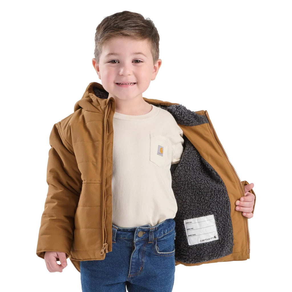 Baby & Toddler Insulated Hooded Jacket - Brown