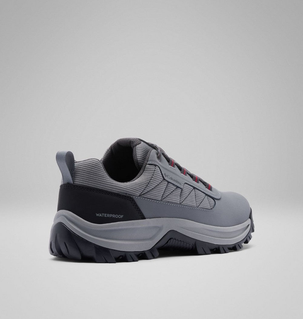 Men's Waterproof Low Hiking Shoe - Gray Red