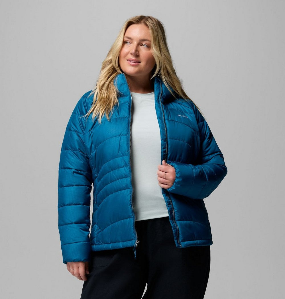 Women's Plus Size Insulated Hooded Jacket - Blue