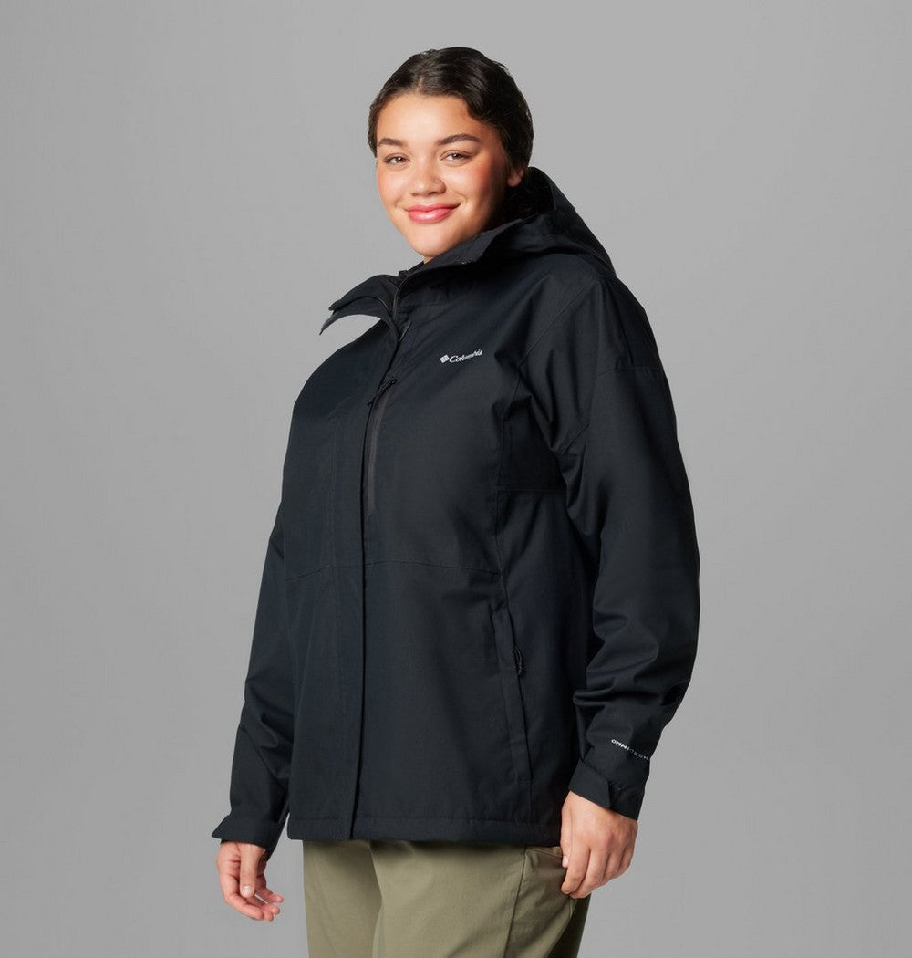 Women's Plus Size Waterproof Rain Jacket - Navy