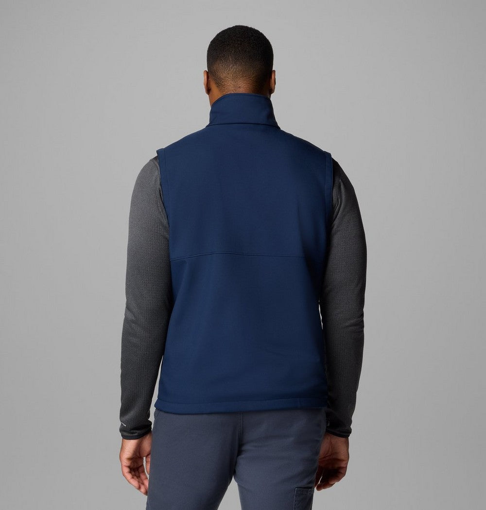 Men's Wind-Resistant Softshell Vest - Gray