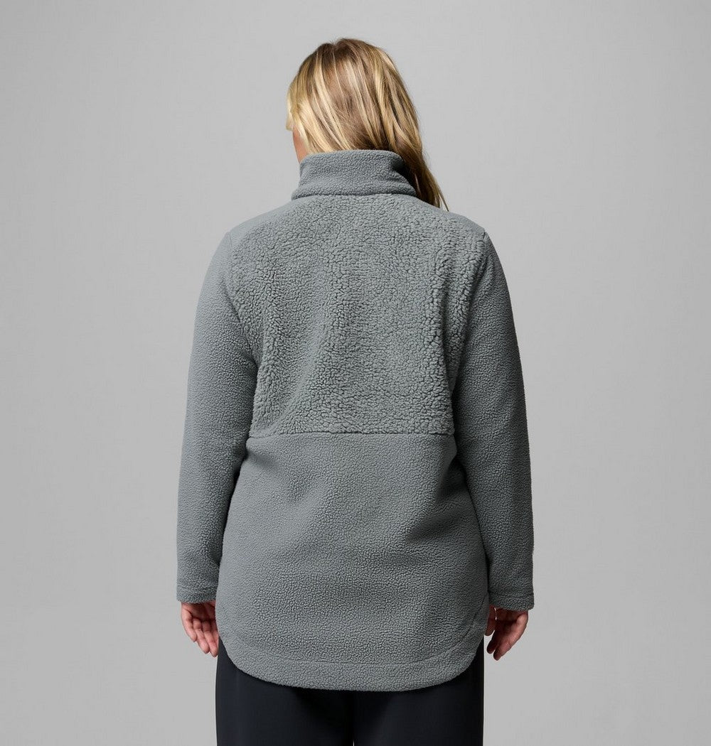 Women's Plus Sherpa Full-Zip Fleece - Grey
