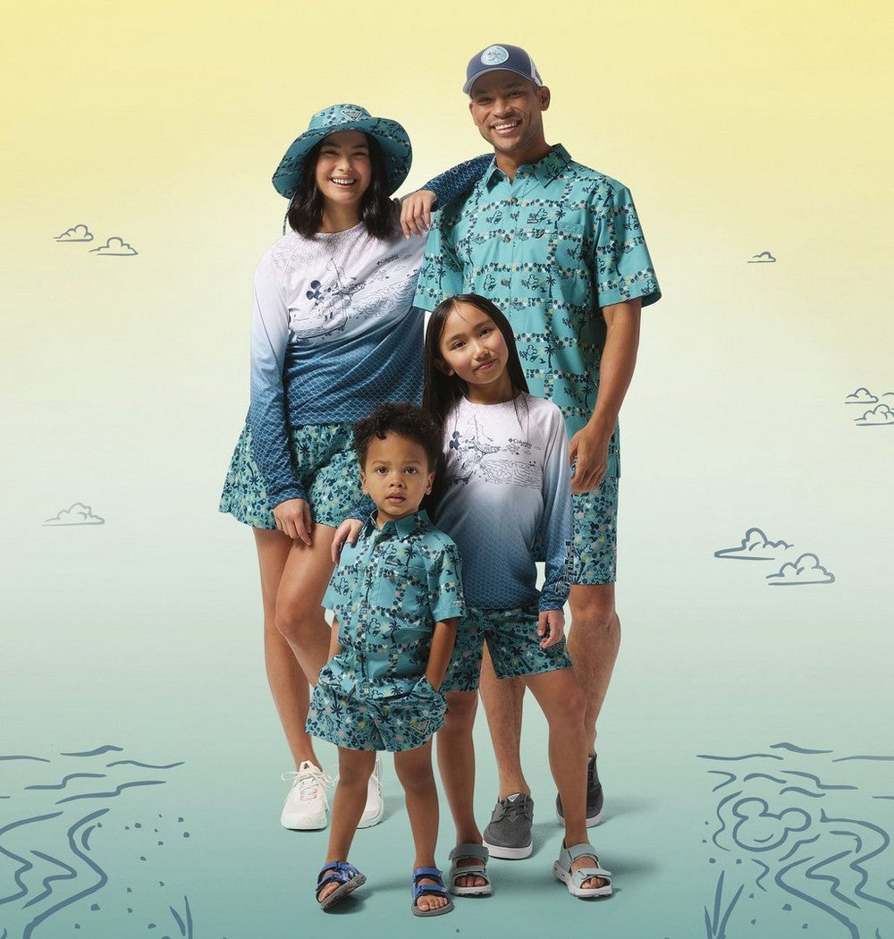 Men's Tropical Print Sun Shirt - Blue