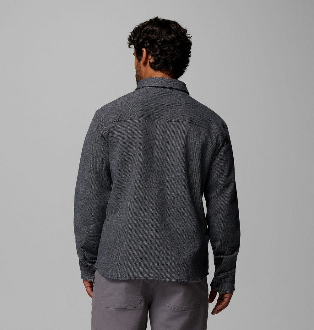 Men's Long-Sleeve Knit Snap Shirt - Black