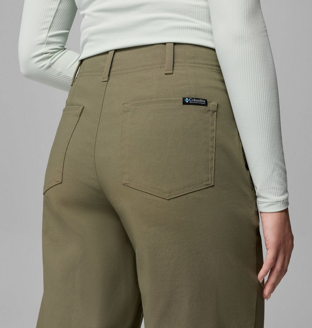 Women's Stretch Wide-Leg Pants - Green