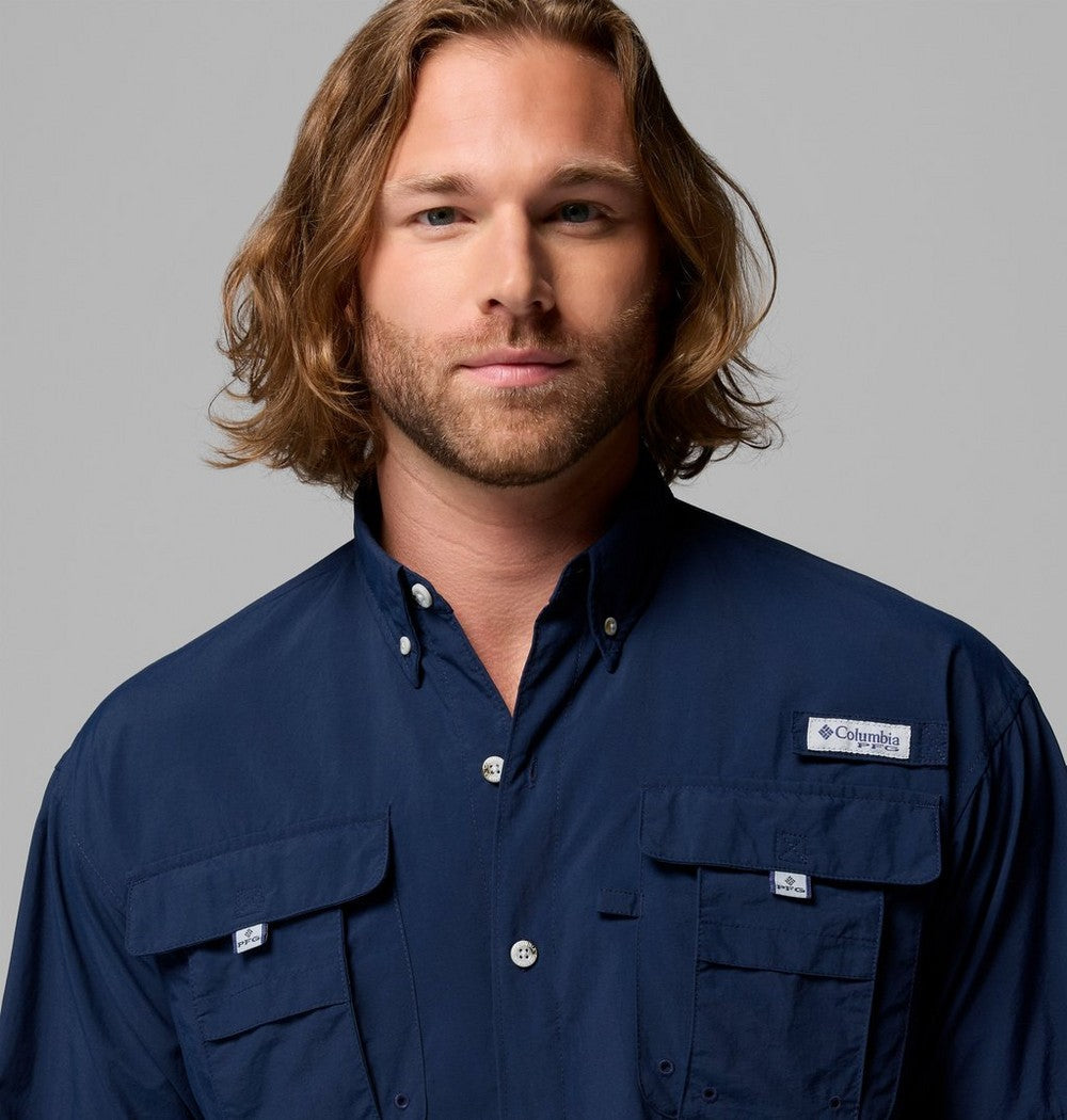 Men's Vented Long-Sleeve Fishing Shirt - Blue