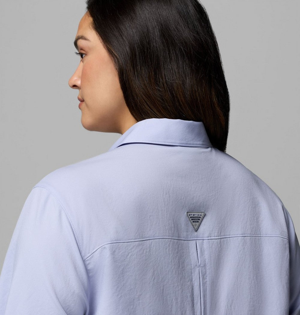 Women's Plus Short-Sleeve Fishing Shirt - Blue