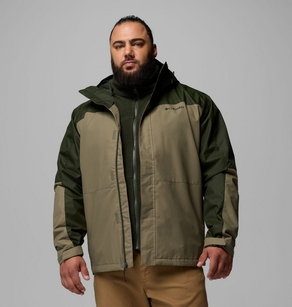 Men's Big 3-In-1 Waterproof Jacket - Green