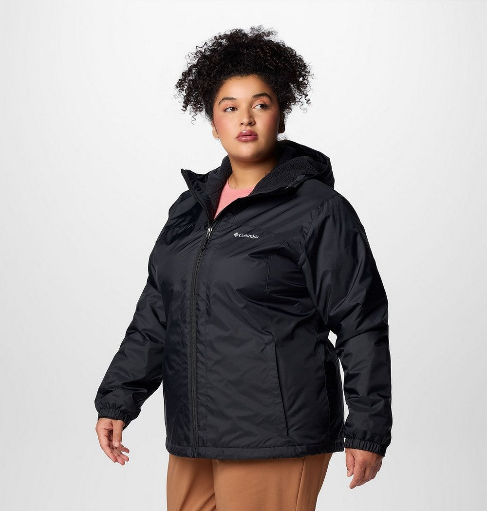 Women's Sherpa-Lined Rain Jacket - Green