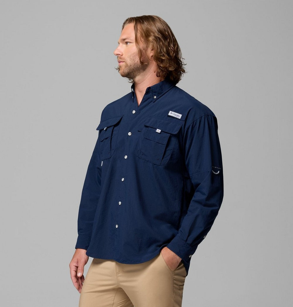Men's Vented Long-Sleeve Fishing Shirt - Blue