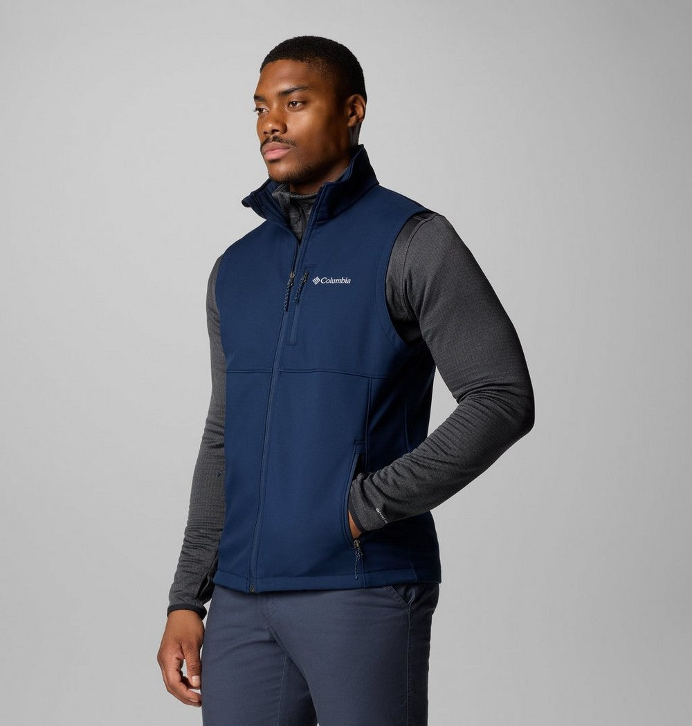 Men's Wind-Resistant Softshell Vest - Gray