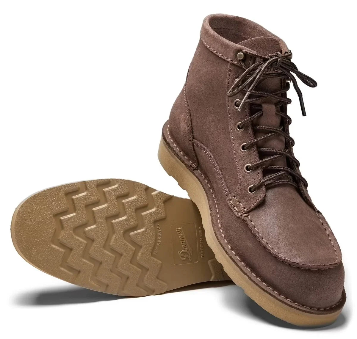 Men's 6-Inch Suede Moc Toe Work Boot - Brown
