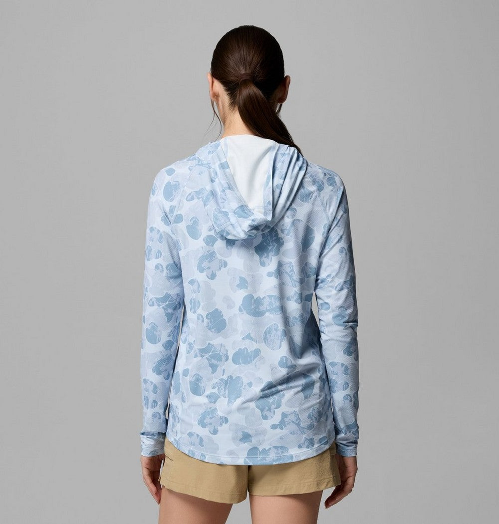 Women's UPF 50 Sun Hoodie - Blue Print