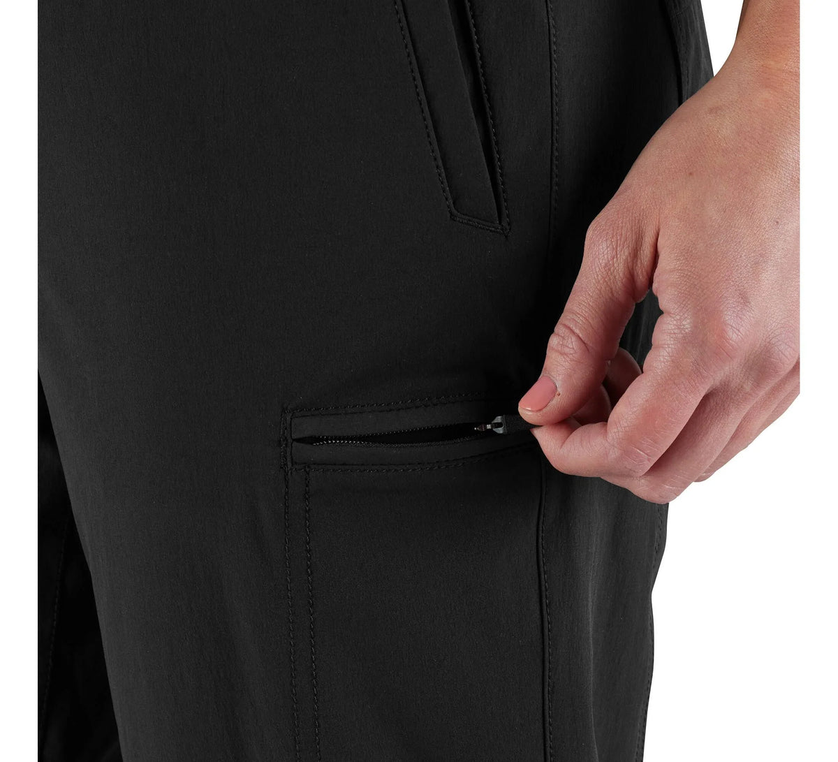 Women's Fleece-Lined Stretch Jogger Pants - Black