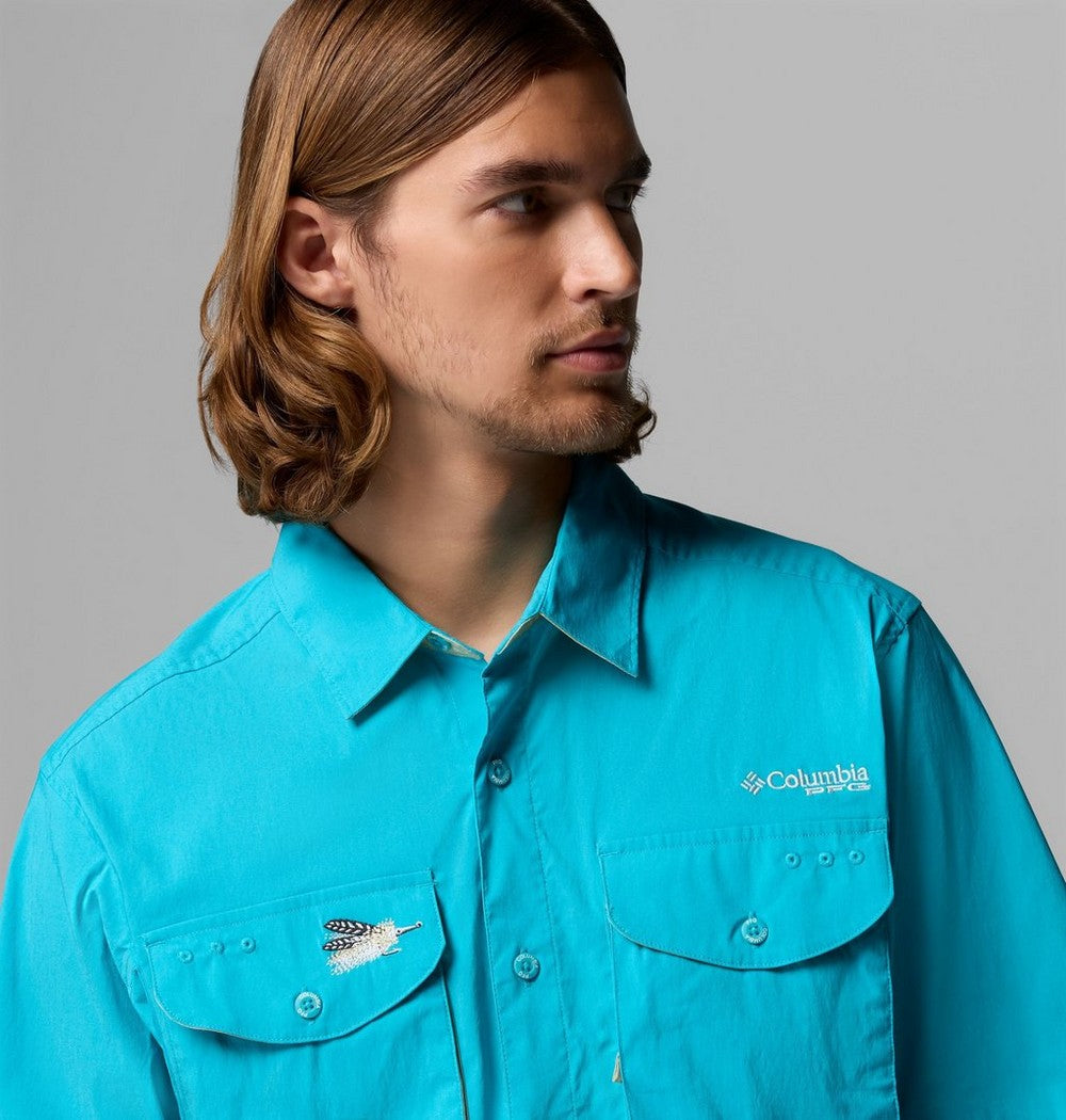 Men's Short Sleeve Fishing Shirt - Teal
