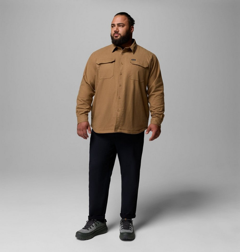 Men's Big Fleece-Lined Shirt Jacket - Blue