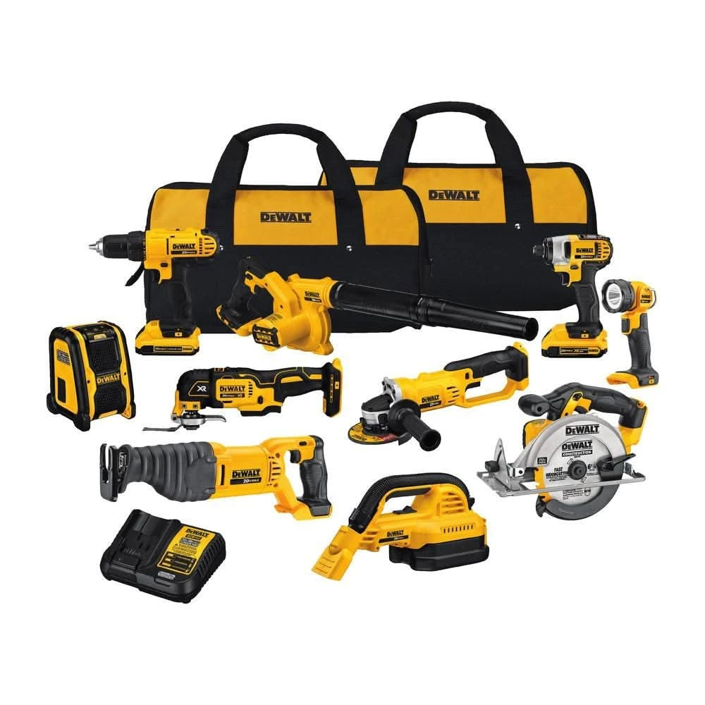 10-Tool Cordless Power Tool Combo Kit