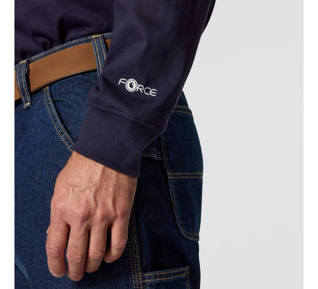 Men's Flame-Resistant Long Sleeve Henley - Navy