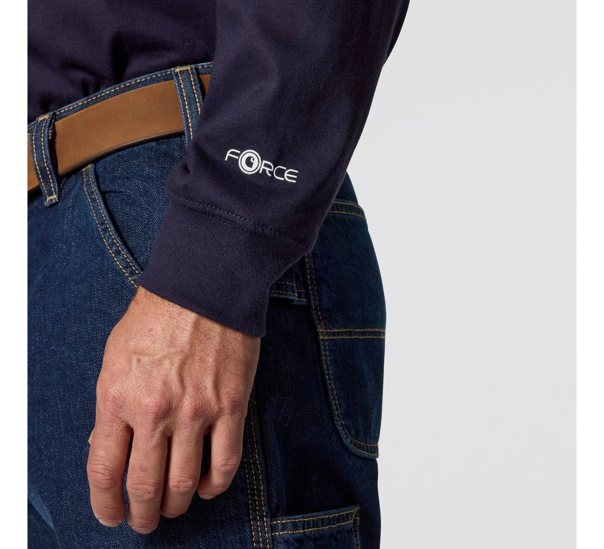 Men's Flame-Resistant Long Sleeve Henley - Navy