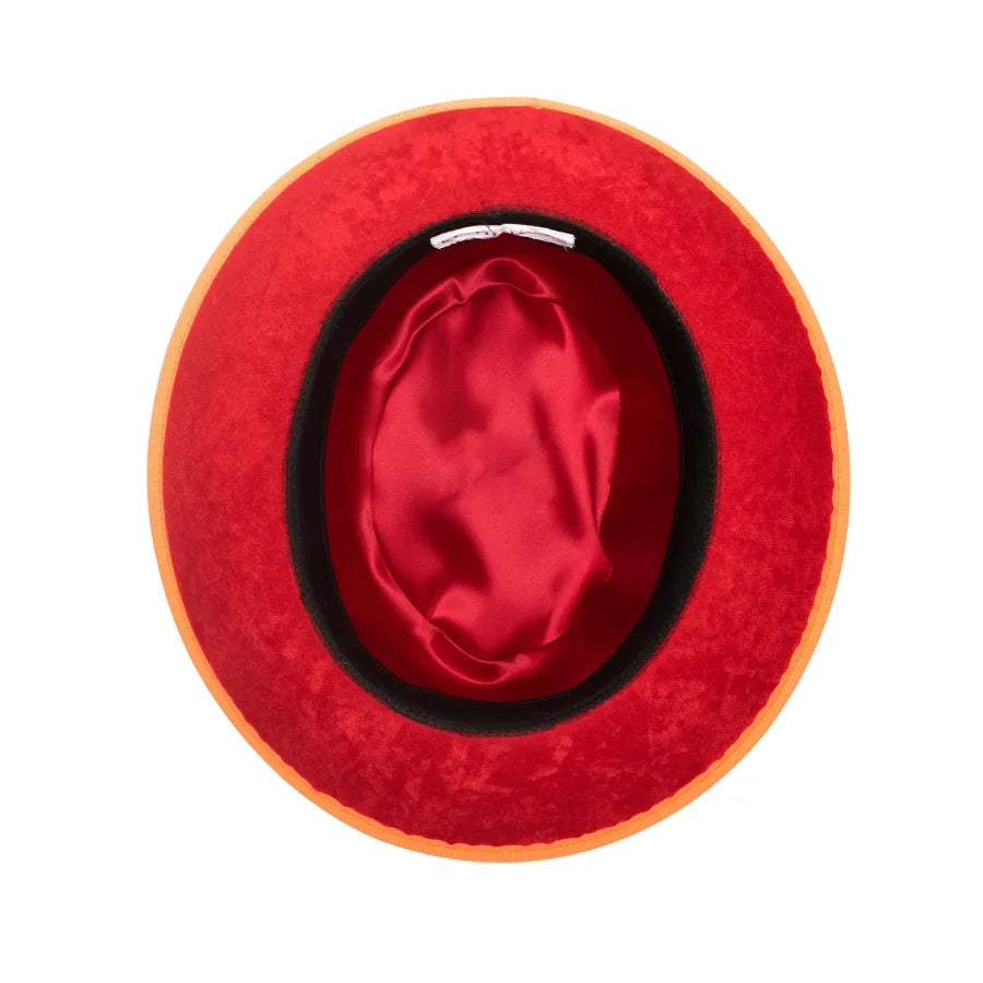 Classic Center-Creased Fedora-King (Tiger Orange)
