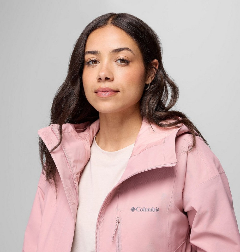 Women's Waterproof Rain Jacket - Coral