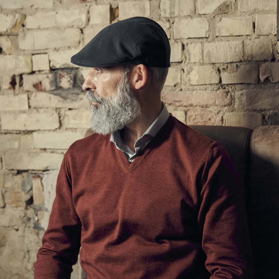 Dark Grey Moda Flat Cap