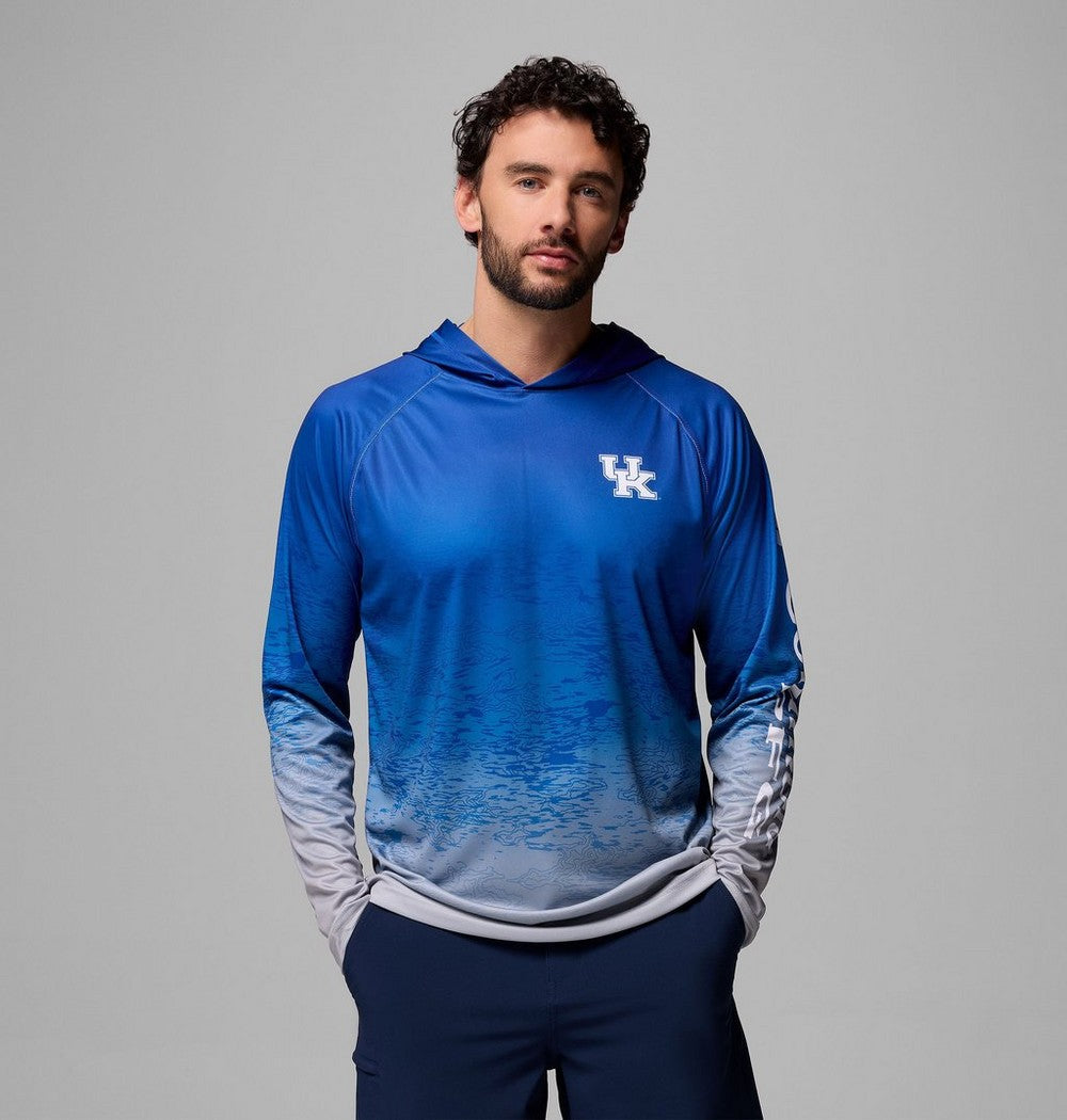 Men's UPF 50 Team Logo Sun Hoodie - Blue
