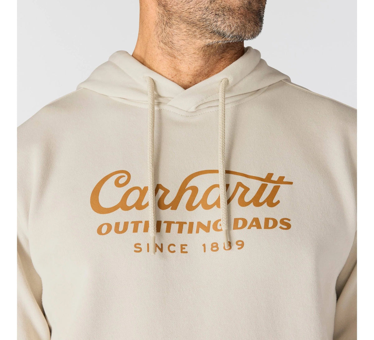 Men's Dad Graphic Hooded Sweatshirt - Beige