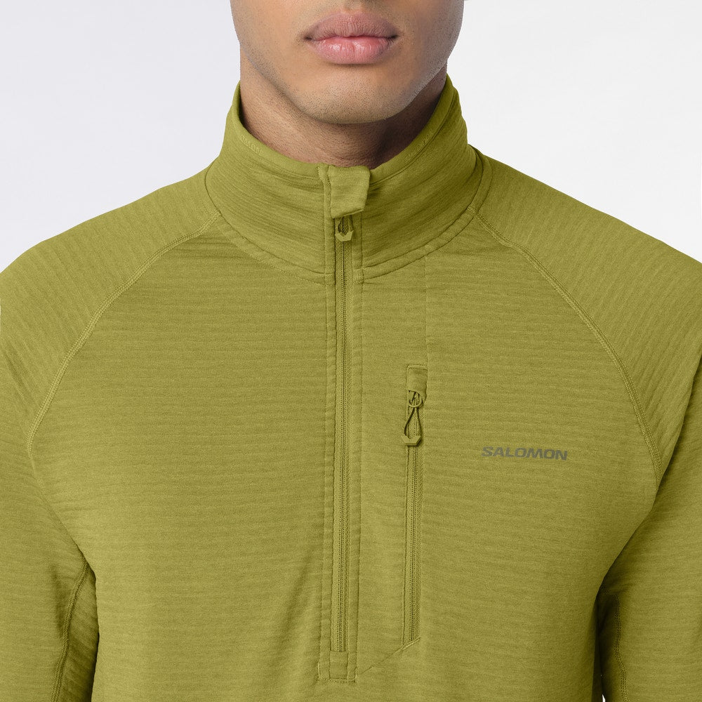 Men's Lightweight Half-Zip Fleece - Brown