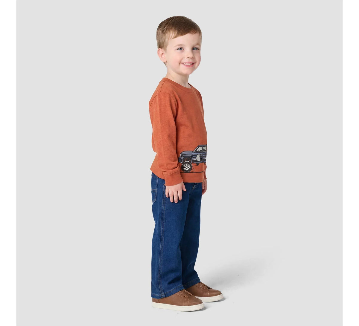 Toddler Boys' Long-Sleeve Tee & Denim Pants Set