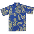 Mini Tahitian Reverse (Royal/Gold) Hawaiian Shirts