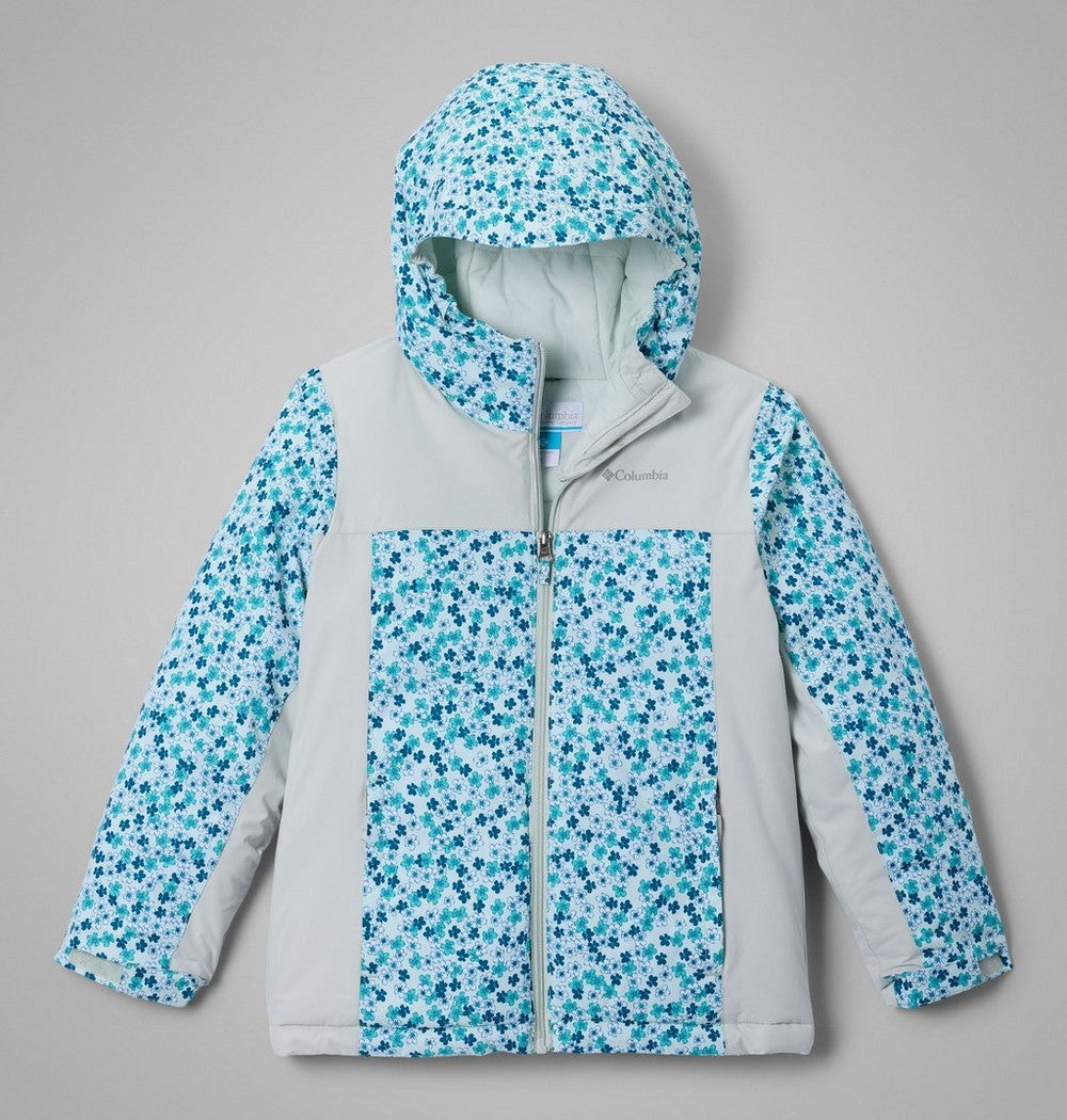Girls' Insulated Printed Winter Jacket - Blue