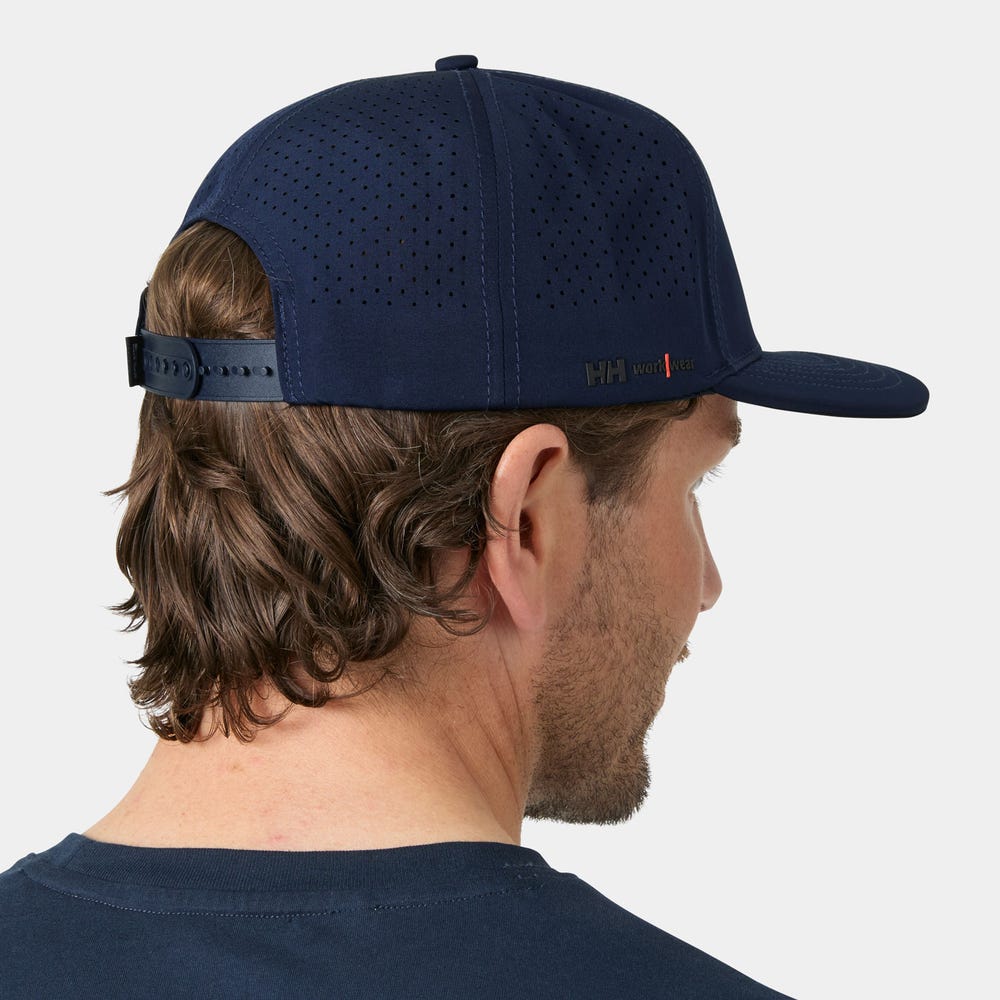 Recycled Polyester Adjustable Work Cap - Navy