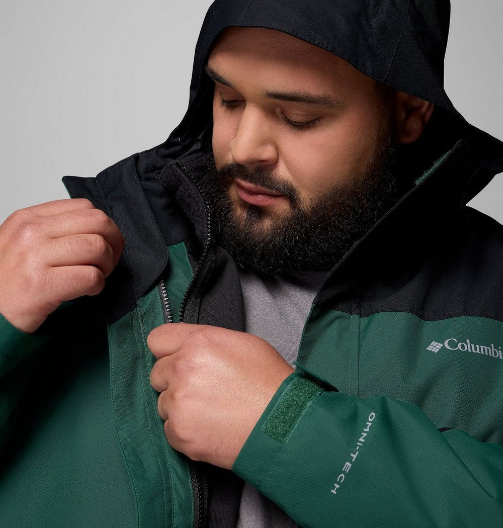 Men's Big 3-In-1 Waterproof Jacket - Green