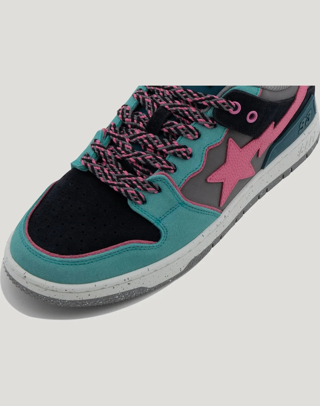 Men's Leather Low Top Sneakers - Purple
