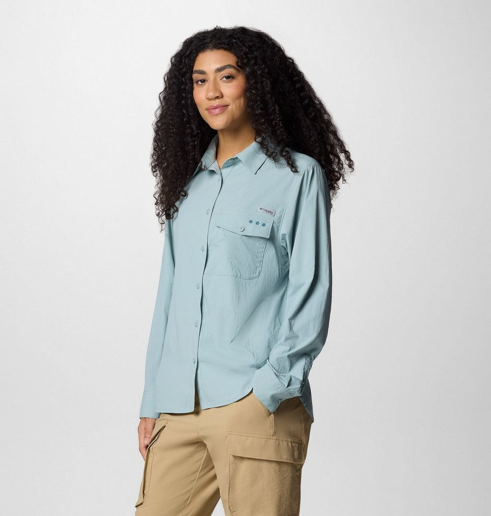 Women's UPF 50 Roll-Tab Fishing Shirt - Lavender