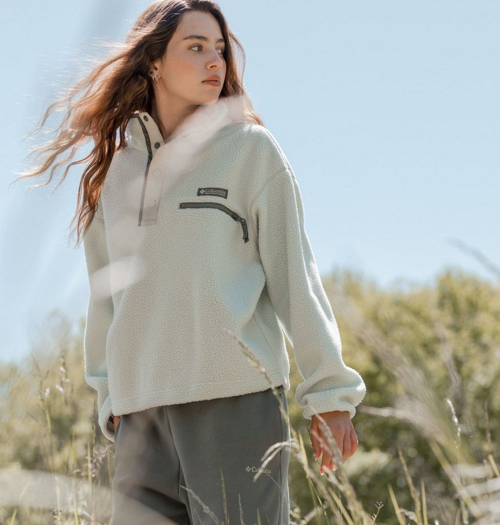 Women's Cropped Half-Snap Fleece Pullover