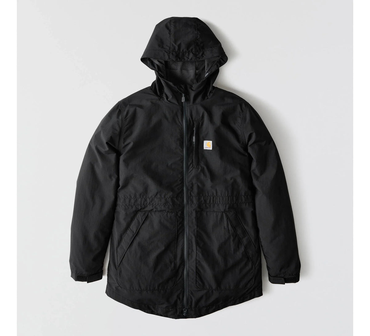Women's Lightweight Hooded Rain Coat - Black