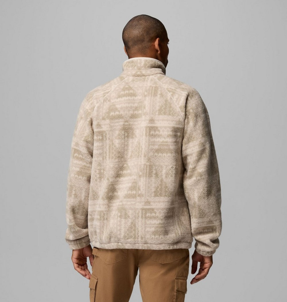 Men's Printed Fleece Half-Zip Pullover - Sage