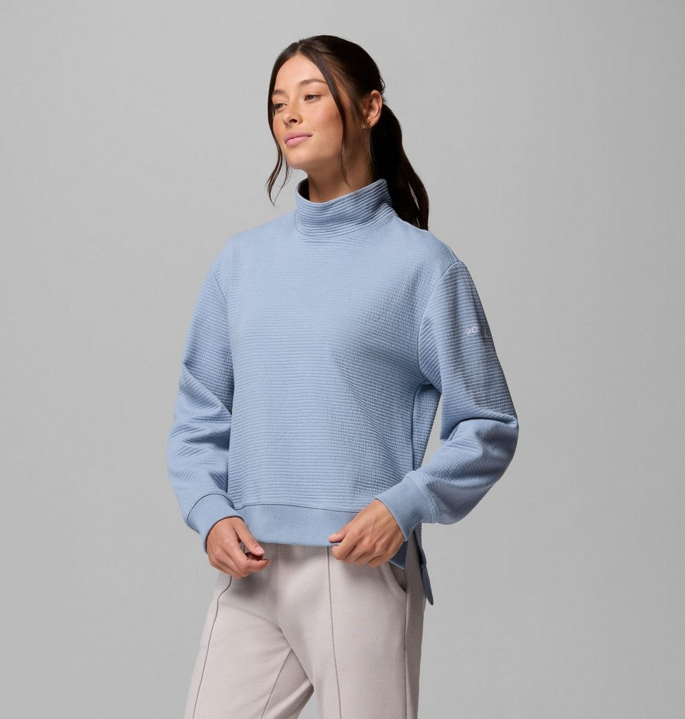 Women's Mock Neck Long Sleeve Shirt - Green