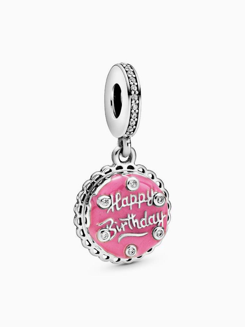 Pink Birthday Cake Dangle Charm
