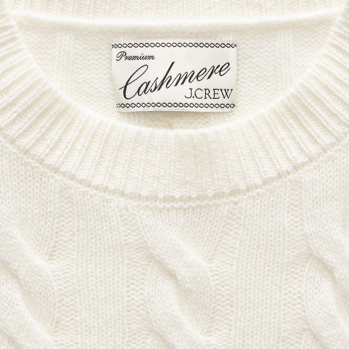 Women's Cable-Knit Cashmere Crewneck Sweater - Navy