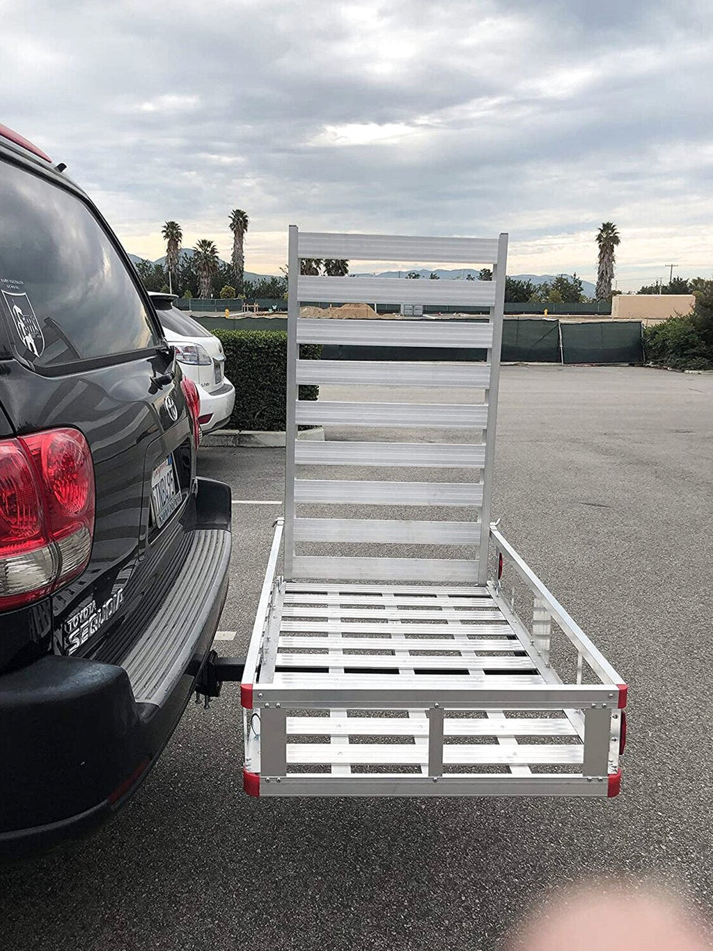 Aluminum Hitch Mount Cargo Carrier With 47 Inch Long Ramp, 1 Pack - 80779