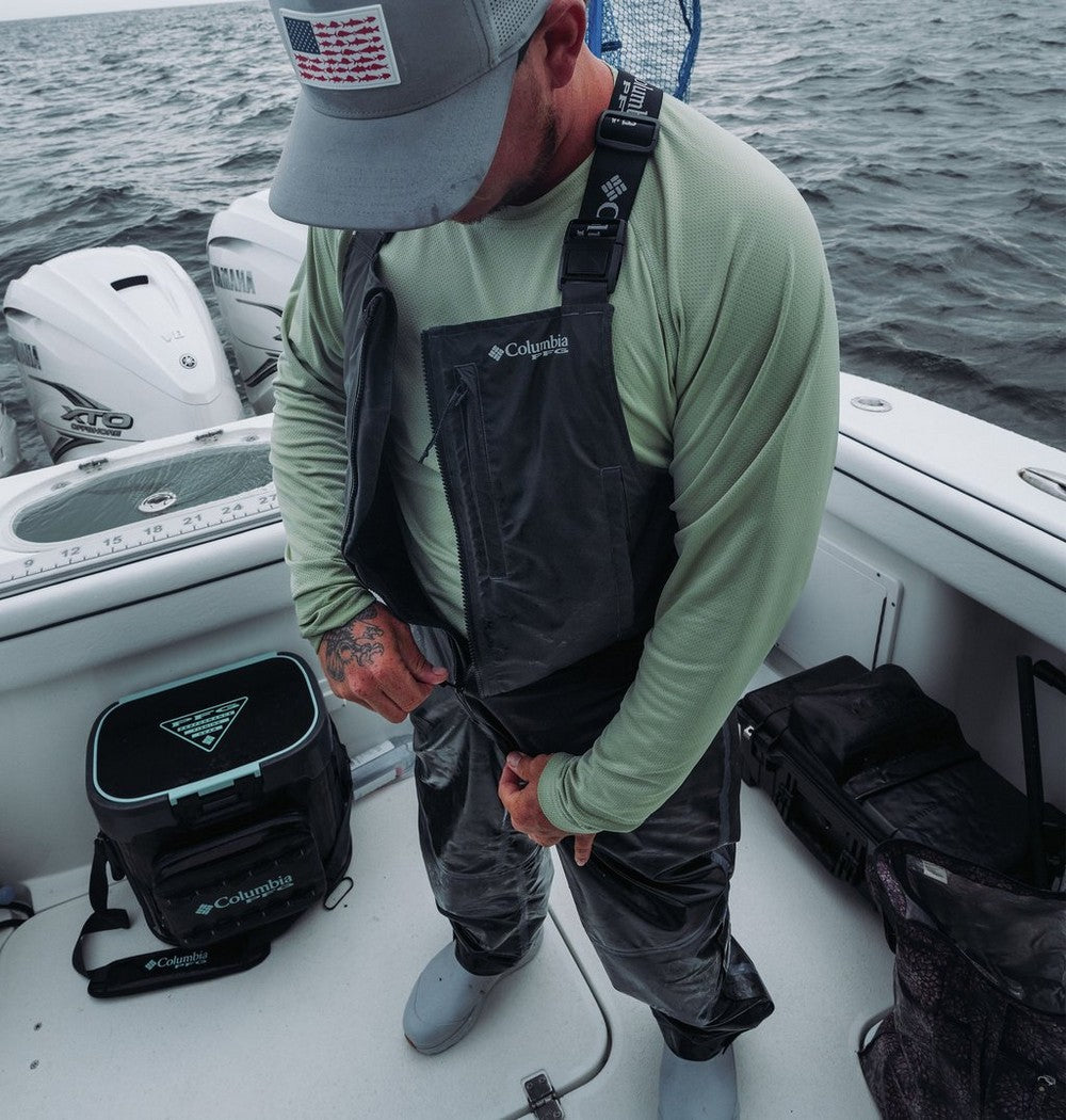 Men's Waterproof Fishing Bib - Black