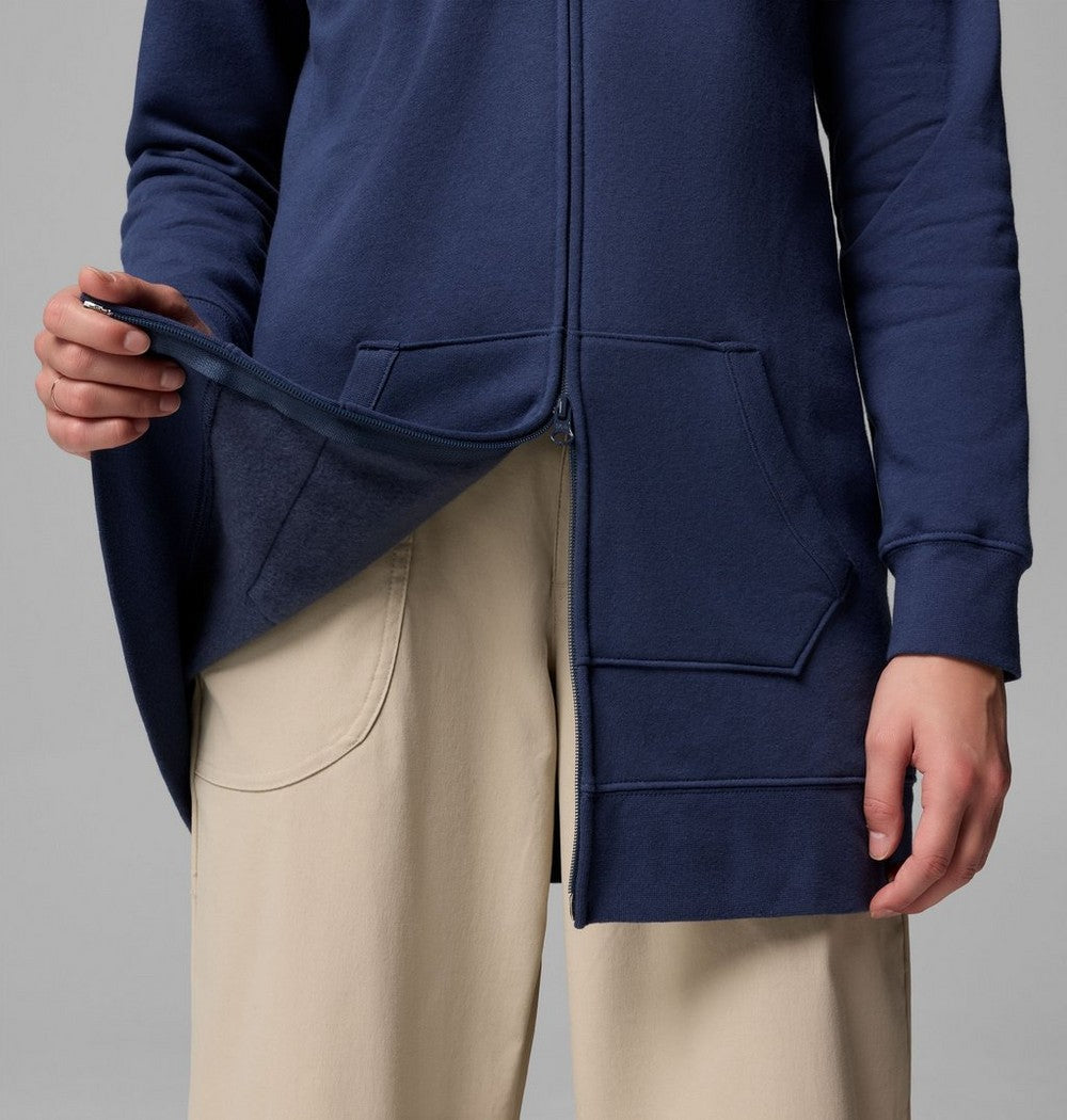Women's Long Full-Zip Hoodie - Blue