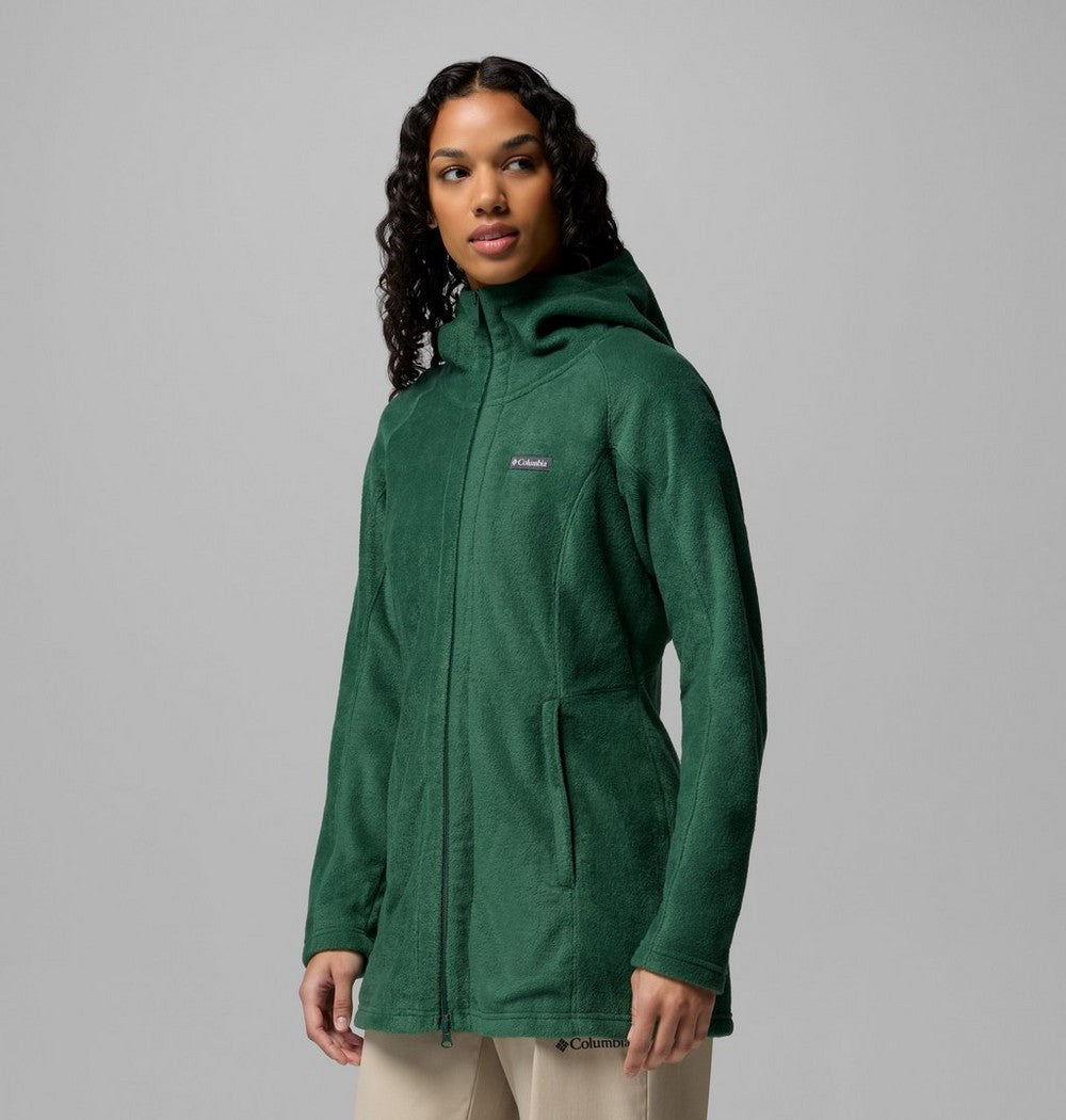 Women's Long Fleece Hoodie - Pink